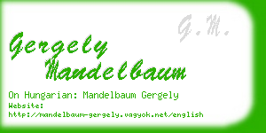 gergely mandelbaum business card